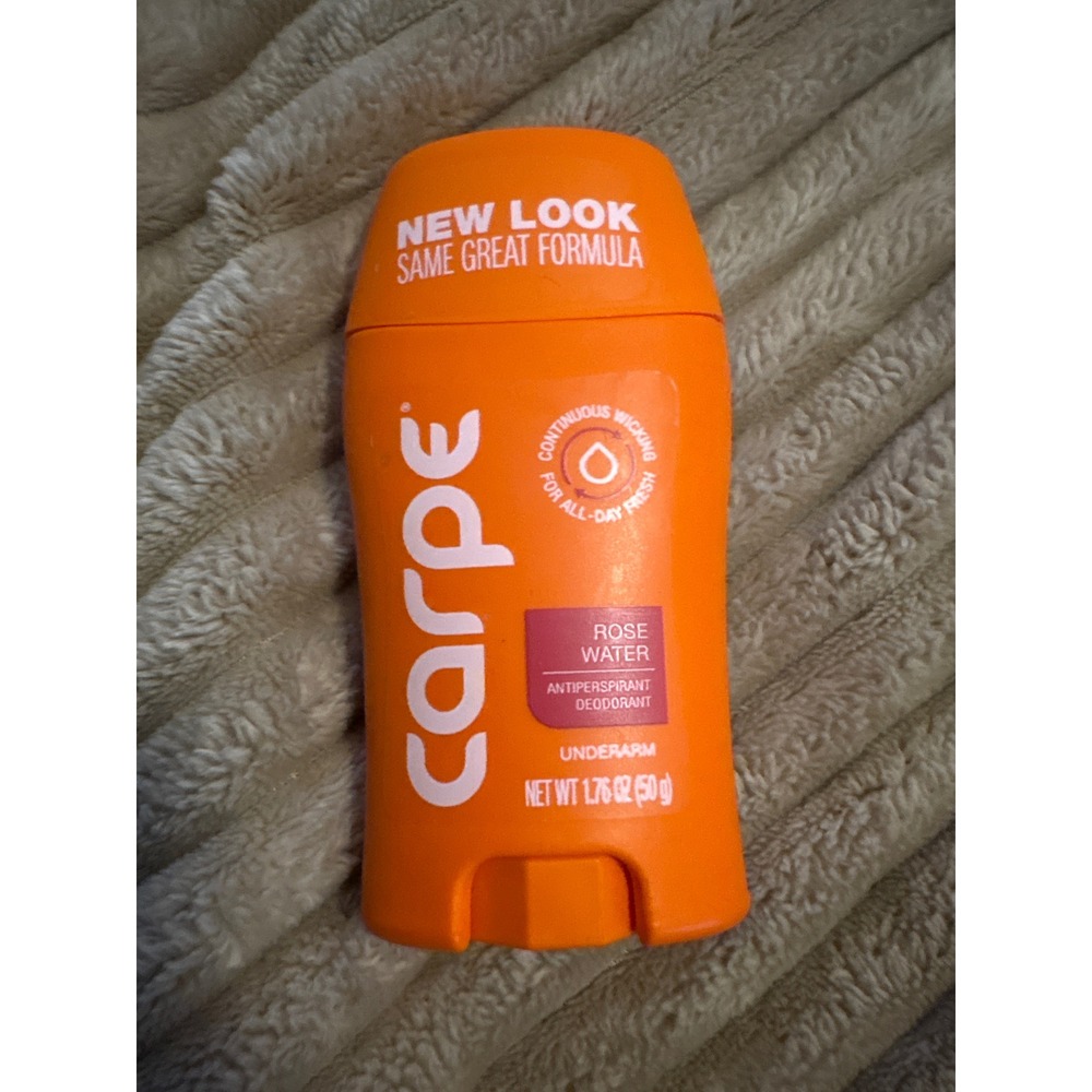 Carpe rose water Antiperspirant Deodorant NEW 1.76 Oz, 50g